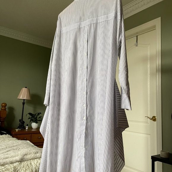 100% Cotton Asymmetrical Shirt Dress - Picture 5 of 8
